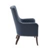 27" Accent Chair, Wood High-Density Foam Modern Style For Living Room, Blue