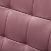 Leiria Contemporary Silky Velvet Tufted Accent Chair with Ottoman, Mauve