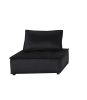 Anna 40" Black Velvet Set of 2 Armless Lounge Chair