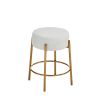 24" Tall, Round Bar Stools, Set of 2 - Contemporary upholstered dining stools for kitchens, coffee shops and bar stores - Includes sturdy hardware sup