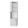 Bar Cabinet Paprika, 8 Wine Cubbies, Double Door, White Finish