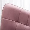 Leiria Contemporary Silky Velvet Tufted Accent Chair with Ottoman, Mauve