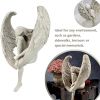 Sorrow Angel Statue Crafts; Pure White Love Angle With Wings Sculpture Ornaments; For Home Decor Bedroom Office Garden Tabletop