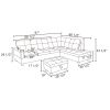 Grey Flannel Living Room Sofa Set A