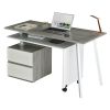 Techni Mobili Rotating Multi-Positional Modern Desk, Grey