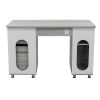 Techni Mobili Complete Workstation Computer Desk with Storage, Grey