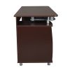 Techni Mobili Complete Workstation Computer Desk with Storage, Chocolate