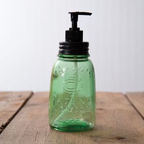 Midget Pint Mason Jar Soap Dispenser (Option: Black Lid)