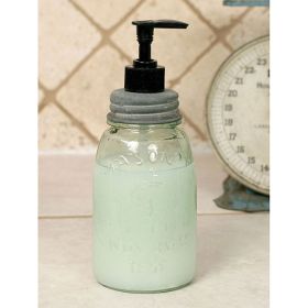 Midget Pint Mason Jar Soap Dispenser (Option: Barn Roof Lid)