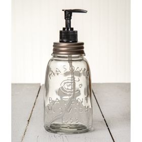 Midget Pint Mason Jar Soap Dispenser (Option: Zinc Lid)