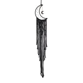 Black Moon Decor Dream Catcher; Hanging Dream Catcher; Wall Decor Valentine's Day Gifts Birthday Gifts (Color: Black)