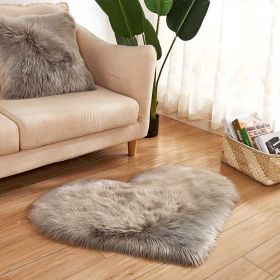 Fluffy Shaggy Area Rug, (Color: Grey, size: 19.69*23.62inch)