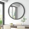 Beaded Round Wall Mirror 36"D