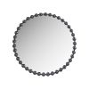 Beaded Round Wall Mirror 36"D