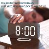 LED Table Clock Snooze Function Adjustable Brightness Desk Clocks