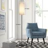 Floor Lamp for Living Room, Modern Standing Lamps with Lampshade, Minimalist Tall Lamp with Foot Switch for Living Room, Bedroom, Kids Room, Office(Bu