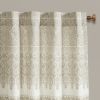 Cotton Printed Curtain Panel with Chenille detail and Lining(Only 1 Pc Panel)