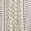 Cotton Printed Curtain Panel with Chenille Stripe and Lining(Only 1 Pc Panel)